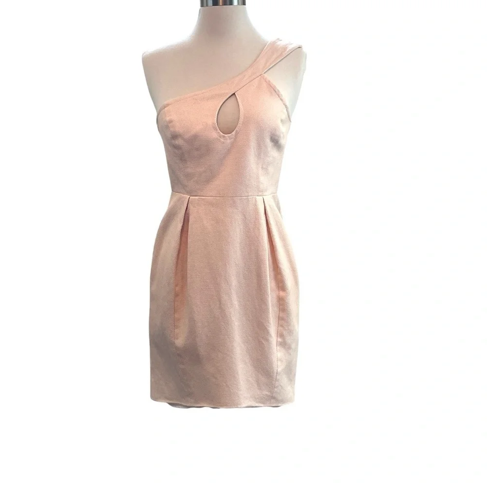 Jill Stuart Pink One Shoulder Cocktail Dress Size 4